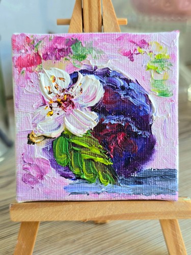 Quadro olio prugna - , cm