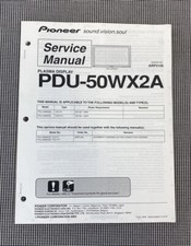 PIONEER PLASMA DISPLAY PDU-50WX2A MANUALE DI SERVIZIO ORIGINALE J0561