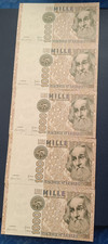 5 BANCONOTE 1000 lire VERDI