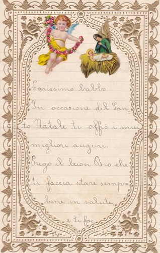 Letterina natale scritta - natale, (