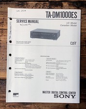 Sony dm1000es control - sony, ta-dm1000es