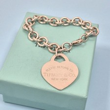 Bracciale Tiffany & Co Return Jumbo Gigante XL Cuore Argento Catena Grossa Misura 7" #2