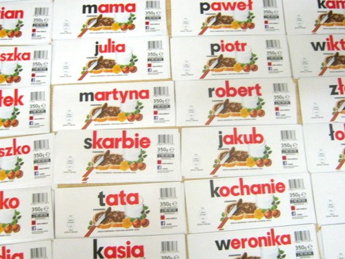 Adesivo nome nutella polonia - adesivo,