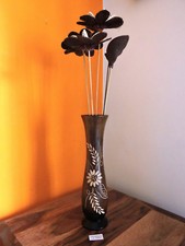 VASO legno di mango FIORI