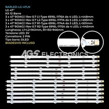 KIT 12 BARRE STRIP LED TV LG