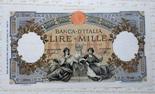 1000 LIRE REPUBBLICHE MARINARE DECRETO RARO2 DEL 28/08/1942 L'AQUILA  MAGNIFICA