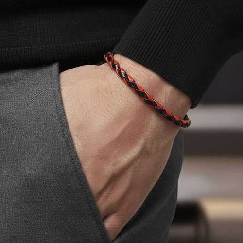 Bracciale milan rosso - bracciale, nero