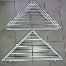 Bagno Angoliera Metallo BIANCO 2 Ripiani Mensole Porta Sapone Bagnoschiuma