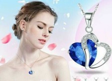 Collana Donna Cuore Pendente in OFFERTA Porta Fortuna Placcata Argento Vintage