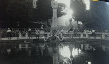 VECCHIA FOTOGRAFIA VINTAGE ROMA SPARITA GIARDINI DI PIAZZA MAZZINI 1954