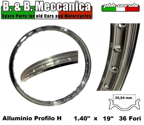 Cerchio alluminio bordo h - in,