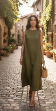 Abito midi verde Zara taglia L