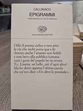 EPIGRAMMI CALLIMACO EINAUDI 