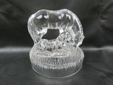 vecchia SCULTURA IN VETRO CAVALLA E PULEDRO ROYAL CRYSTAL ROCK statuetta vintage