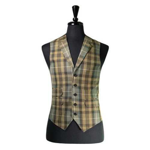 Gilet uomo quadri 40r verde - gilet,