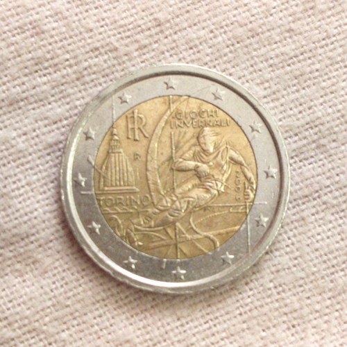 Moneta euro giochi invernali - moneta,