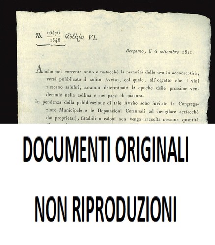 Documento antico polizia - di,