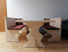 Panca in legno stile Tirolese con tavolo