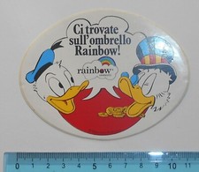 ADESIVO STICKER VINTAGE AUTOCOLLANT AUFKLEBER RAINBOW OMBRELLI ANNI'80 