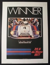 Poster Porsche Martini Winner - 24 Heure du Mans, 1977