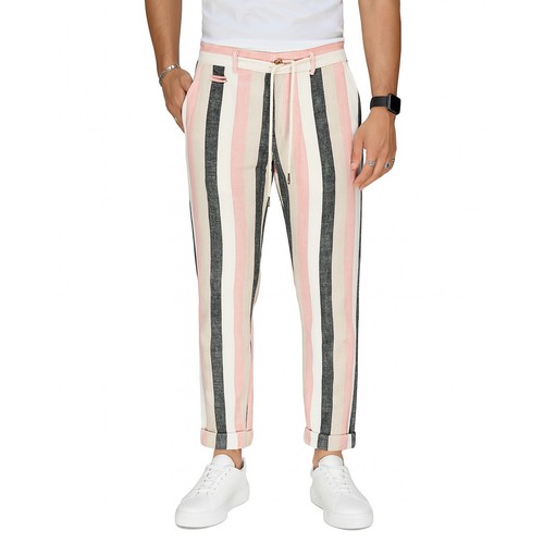 Pantaloni uomo lino cotone a - lino, e
