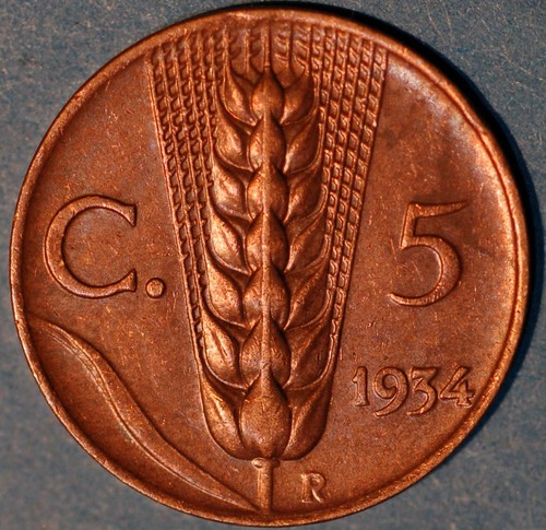 Italia centesimi 1934 - 5,