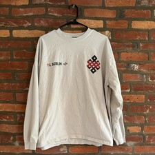 Camicia manica lunga Throbbing Gristle Berlin taglia large grigio chiaro