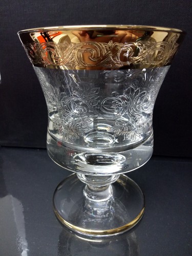 Bicchieri vino orlo oro - 6,