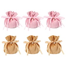 Velvet gift bags 6pcs - gift,