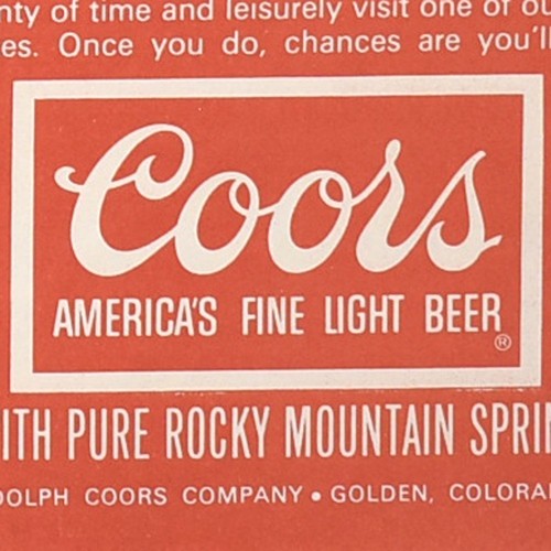 1976 adolph coors birra - coors, golden