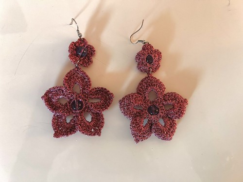 Orecchini pendenti rosa - pendenti,