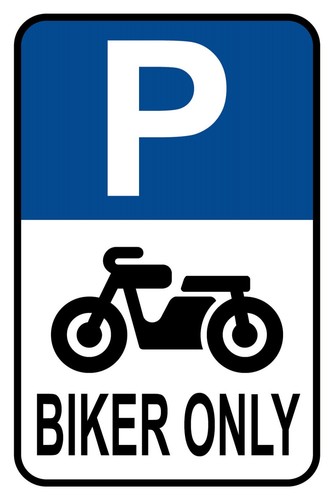 Holzschild 18x12 biker only - 18x12,