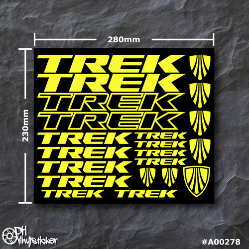 Set adesivi trek giallo fluo - set,