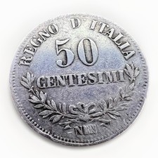 Italia - 50 Centesimi 1863
