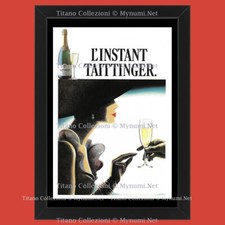 Anni '80  * Pubblicità Originale "L'Instant Taittinger, Calice di Champagne" Cor