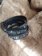 cintura in pelle prada nera