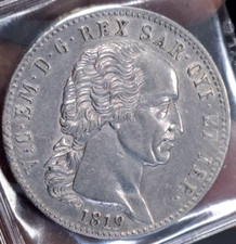 Vittorio Emanuele I 1814-1821 - 5 lire 1819 ag.. qFdc