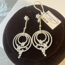 Orecchini argento Rodiato