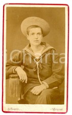 1880 ca LA SPEZIA Regia Marina - Allievo Pierre BATTISTOLO - Foto MOROTTI CDV