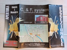 LOCANDINA PUBBLICITARIA C. & F. SYSTEM 2001 TECNOLOGIE INFORMATICHE BUTTAPIETRA