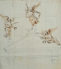 disegno antico:  con angeli e