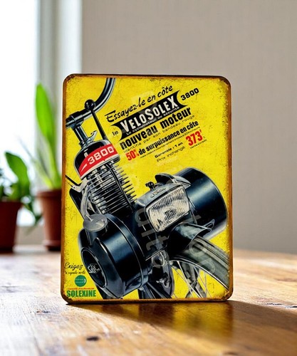Plaque métal vintage solex - métal,