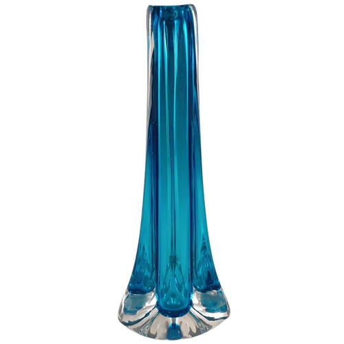 Vaso tre lati vetro blu - in,