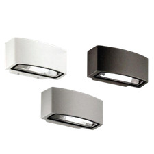 PLAFONIERA STAGNA APPLIQUE DA ESTERNO DOPPIA LUCE ACCIAIO VETRO E27 LAMPADA LED