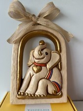 QUADRO IN CERAMICA THUN WANDBILDER ART. C238B90  CON ELEFANTE H 27 CM