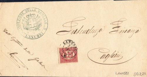 Sardegna 1875 da lanusei - sardegna, ,