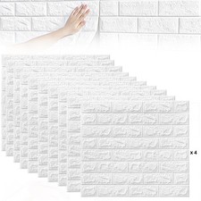 40 pezzi Pannelli da parete 3D, 38 x 35 cm Pannelli Adesivi per Pareti autoadesi