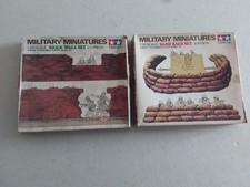 TAMIYA  MILITARY MINIATURES  SCALE 1/35 SAND BAGS SET  BRICK WALL SET  NUOVI