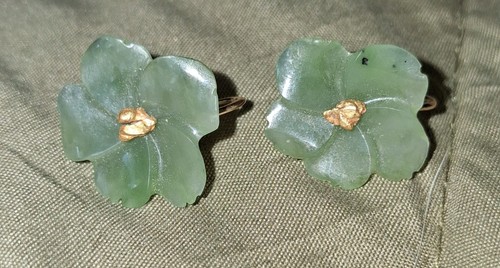 Orecchini giada naturale - orecchini,