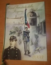 Calendario CORPO FORESTALE della REGIONE SICILIANA del 2003 con cordoncino